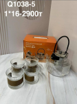 Q 1038-5 Чайные сервиз из 5 предметов прозрачный (1к-16шт)