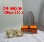DR 1003 - 2H  Кружка стеклянная с ручкой цветная 2pcs/set(1кр-30шт)