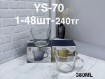 YS-70 Кружка прозрачни  без узором (1кр-48шт) 1PCS/SET 380ML